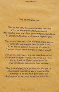 Poème - Non, je ne t'aime pas