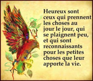 Apprécier les petits bonheurs...