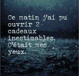 Nos yeux, un précieux cadeau