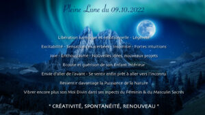 Energies de la Pleine Lune du 9 Octobre 2022