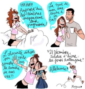 Un peu d'humour pour conclure mon article sur le solstice d'hiver