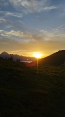 Le coucher du Soleil, sur le col d'Aspin, le soir du 15 Août 2023