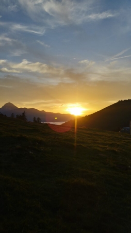 Le coucher du Soleil, sur le col d'Aspin, le soir du 15 Août 2023
