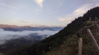 La vallée d'Aure, vue depuis le col d'Aspin, le soir du 15 Août 2023