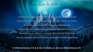 Tendances énergétiques de la Pleine Lune du 31 Août 2023