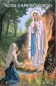 Apparition de Marie, dans la grotte de Massabielle, à Bernadette Soubirous, le 11 février 1858