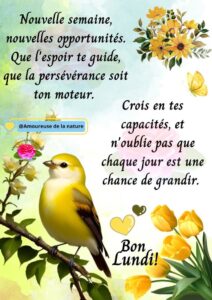 Message inspirant pour cette semaine