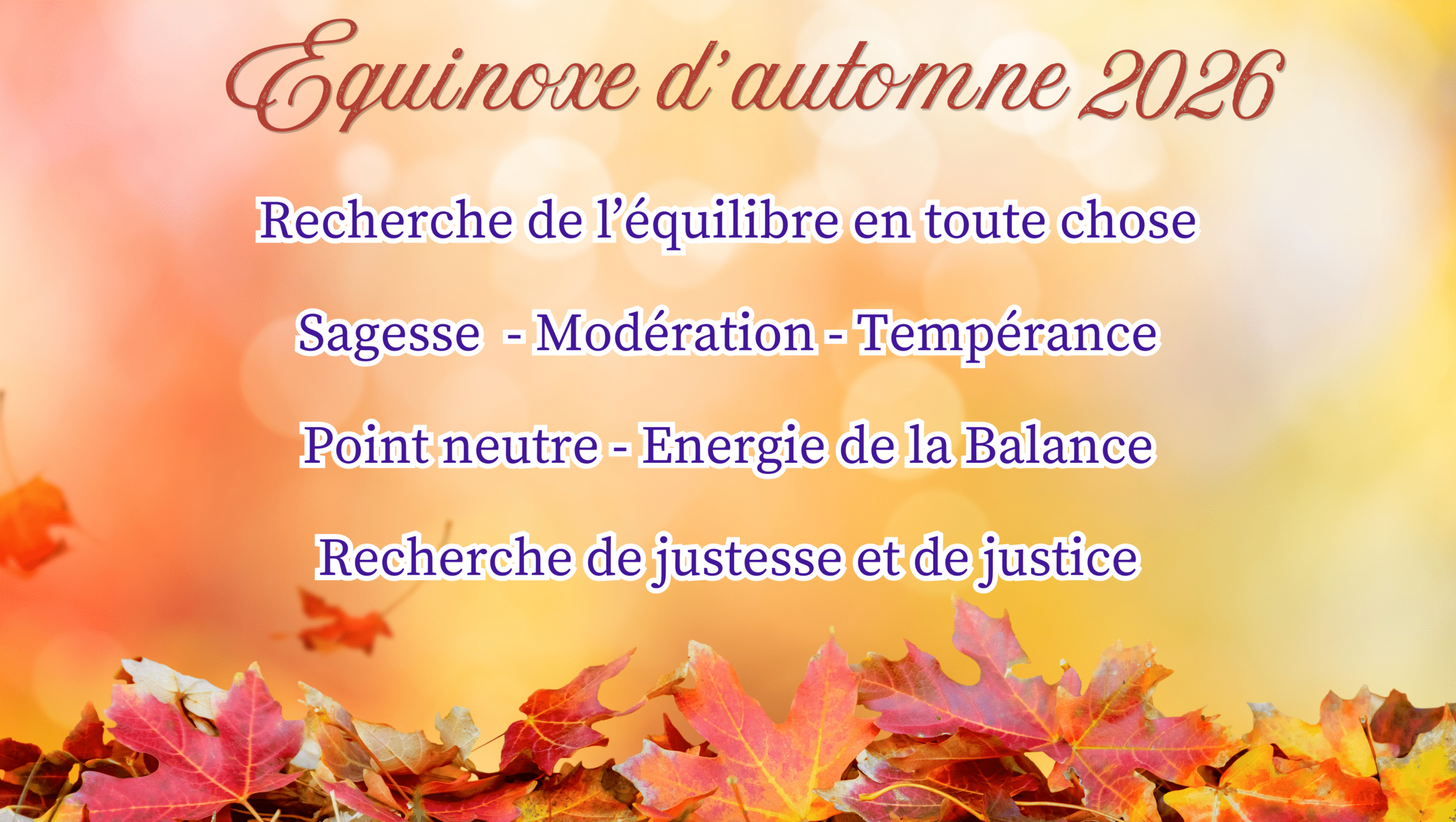Bel équinoxe d’automne à tous !