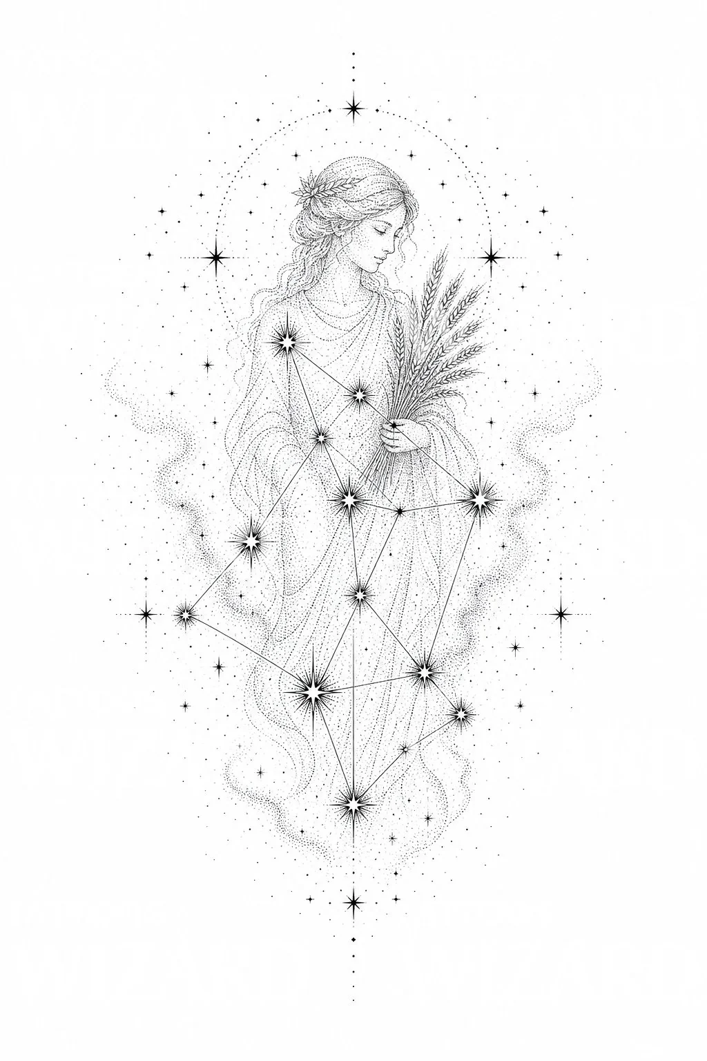 Représentation de la Vierge, dans l'archétype du Féminin Sacré Représentation de la Vierge, dans l'archétype du Féminin Sacré
